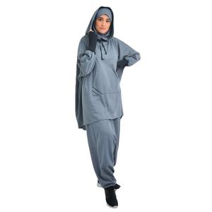 Combinaison de sport à capuche légère, Robe Hijab musulmane, vêtements de prière Eid Jilbab Abaya, longue Khimar, couverture complète, doux et extensible, grande Robe - Product Image 1