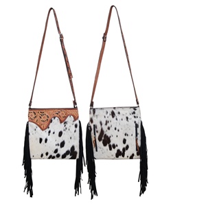 กระเป๋าสะพายพาดลำตัวสะพายไหล่หนังวัวสไตล์โบฮีเมียนทำด้วยมือแนววินเทจแฟชั่นสไตล์โบฮีเมียนจากผู้ผลิตในตะวันตก - Product Image 1