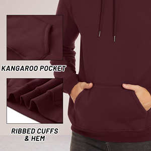 Wholesale Cotton <b>Fleece</b> Front Pullover Design Streetwear Custom Men's & Women's Hoodies & Sweatshirts <b>Thermal</b> Hoodies For Men - Product Image 5