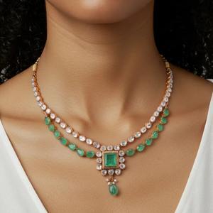 Conjunto de Collar y Aretes de Plata de Ley 925 Gajaah Moderno para Mujer, Joyería Elegante y Minimalista de Diseño para Uso Diario - Product Image 1