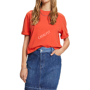Camiseta cuadrada de algodón para mujer Regular Fit 100% Color sólido sostenible Estilo de verano ecológico de Bangladesh - Product Image 1