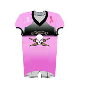 Maillot de Football américain avec ruban, personnalisé, Sublimation du Cancer, maillots, uniformes, rose - Product Image 1