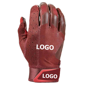 Gants de football américain personnalisés de qualité supérieure et à prix abordable, en polyester respirant, sans silicone, antidérapants, avec logo personnalisé - Product Image 6