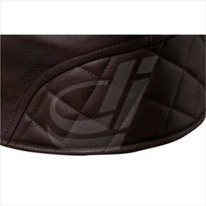 Vente en gros Veste en cuir de mouton véritable personnalisée à la mode pour hommes coupe-vent à col montant avec décoration en fourrure Parkas de couleur noire - Product Image 3