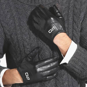 Gants de moto en cuir pour hommes Gants de protection en cuir avec doublure respirante - Product Image 2