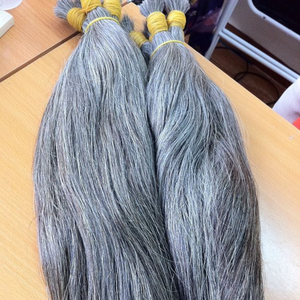 Natural Remy Indian Hair Extensions Bulk Wavy <b>Braiding</b> <b>Machine</b> Double Weft Chemical-Free Single Drawn Ends Raw Hair Bundles - Product Image 3