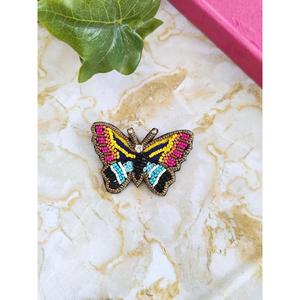 Broche de Diseño de Lujo con Cuentas de Cristal, Perlas y Cuentas de Semilla, Elegante Accesorio de Joyería de Moda para Vestidos y Abrigos - Product Image 1
