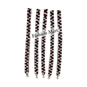 สายลูกปัดสวยงามพร้อมลายกระดานหมากรุกสีดำและน้ำตาลเหนือกาลเวลา - Product Image 1