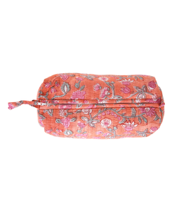 Eco-Friendly Reusable Soft Cotton <b>Quilted</b> Cosmetic <b>Bag</b> with Zipper | Lightweight Travel for Organizer - Product Image 3