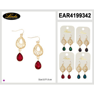 Orecchini a perla Linda, 2 cm, placcati oro, con perle finte rotonde, gioielli da donna alla moda per matrimoni - Product Image 6