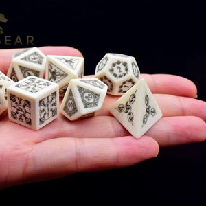 ลูกเต๋าสำหรับเล่นเกม6ด้านทำจากหนังควายหินกลวงสี่เหลี่ยมขนาด20มม. ผลิตตามสั่ง - Product Image 1