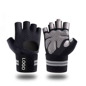 Guantes de gimnasio de cuero de medio dedo personalizados para ciclismo unisex, entrenamiento de levantamiento de pesas al aire libre, deportes de alta calidad - Product Image 5