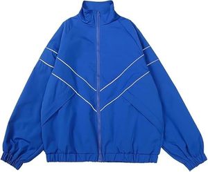 Chaqueta Cortavientos Deportiva Personalizada para Hombre, Estilo Urbano, Cierre Frontal, Bloques de Color, Ribete Elástico, 100% Nailon - Product Image 1