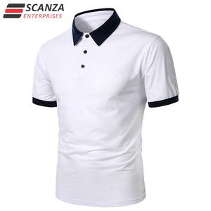 เสื้อโปโลแบบสั้นสำหรับผู้ชายเสื้อกอล์ฟผ้าถักไมโครไฟเบอร์แบบปักลายโลโก้แบบลำลอง - Product Image 2