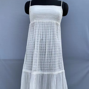 เดรสแม็กซี่ลายดอกไม้วินเทจยาวภาพเงาทรงตรงสไตล์ลำลองสำหรับฤดูร้อน - Product Image 1