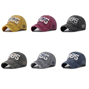 Gorra de Béisbol Unisex de Lujo con Bordado Personalizable Desgastado Vintage Denim Oxford Sporty Snap Back Terry Top Dad Sports Fan - Product Image 5