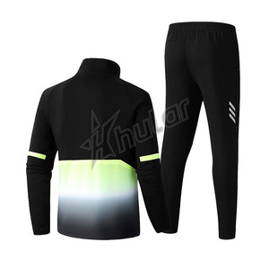OEM de alta calidad personalizado de los hombres 100% poliéster de secado rápido transpirable deportes de invierno 2 piezas pantalones de chándal sudadera chándal - Product Image 4
