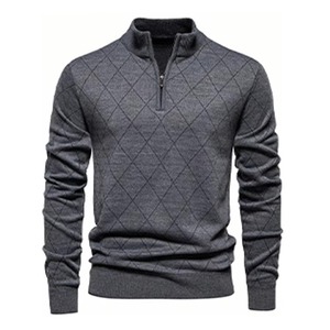 Soft Cotton <b>Sweater</b> - Cozy Pullover for Men Women, Perfect for All Seasons Fashion <b>Cable</b> <b>Knit</b> Half Zipper Pullover <b>Knit</b> <b>Sweaters</b> - Product Image 4