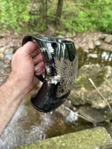 Tasse en céramique en corne de buffle personnalisable en gros, meilleure qualité, style Ins, décoration intérieure, mug à boire en corne naturelle de taille personnalisée - Product Image 3