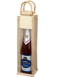 Gran oferta, bolsa de transporte de vino de algodón a rayas, cierre de hombro, asas con cordón, dos botellas, India - Product Image 2