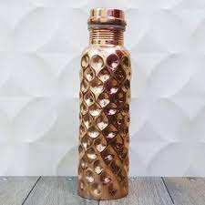 Botella de Agua Clásica Hecha a Mano de Cobre Puro Ecológica de Gran Capacidad con Tapa a Prueba de Fugas para Viajes Oficina Precio al por Mayor India - Product Image 4