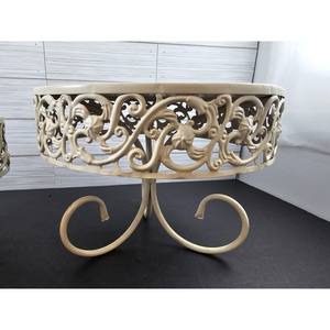 Dernier support à gâteau en métal blanc enduit de poudre outils à gâteau usine personnalisée meilleure vente de nouveaux supports à gâteaux ronds en métal - Product Image 1