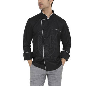 Chaqueta de Chef Personalizada de Algodón de Manga Larga para Hombre con Logotipo Impreso, Cierre de Botones, Servicio OEM, Precio de Fábrica para Restaurantes y Cocinas - Product Image 4