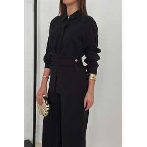 Conjunto de Traje de Dos Piezas Negro para Mujer al por Mayor - Product Image 2