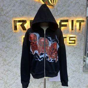 เสื้อฮู้ดซิปพิมพ์ลายหน้าจอที่ลูกค้าต้องการวัสดุสดใหม่ - Product Image 4