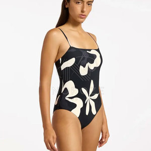 Maillot de bain sans manches en tissu de nylon doux quantité minimale de commande bas Maillot de bain de sport pour femme Couleurs et tailles personnalisées disponibles - Product Image 3