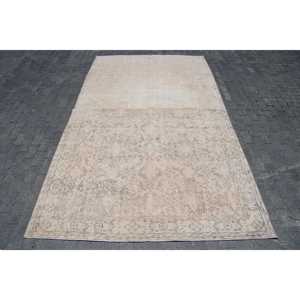 Tapis turc surdimensionné 6,6x11,2 pi (202x340 cm), tapis vintage blanc patchwork - Product Image 1