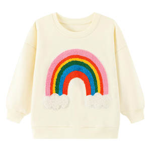 Sweatshirts en molleton de coton pour enfants Pull à col rond de qualité supérieure - Product Image 1