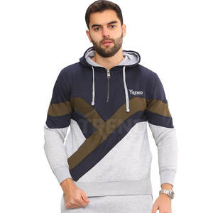 Top vente XXL hommes fermeture éclair survêtement Logo personnalisé Zip plaine Jogging chaud hiver polaire ensembles 100% coton respirant sur mesure - Product Image 4