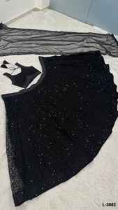 Indian Wedding Wear Net Material <b>Lehenga</b> <b>Choli</b> Sequins and Zari Work with all over Sequins and Zari Work Blouse <b>for</b> <b>Women</b> Cloth - Product Image 5