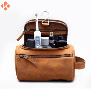 Trousse de toilette élégante en cuir pour homme, produit artisanal, trousse de toilette en cuir - Product Image 4