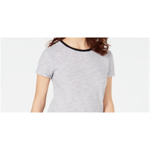 T-shirt girocollo da donna Maison Jules in cotone 100% leggero e traspirante, grigio, taglia XS, vestibilità aderente - Product Image 2