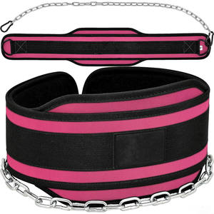Custom Wholesale OEM/ODM Custom Logo Dip <b>Belt</b> with Heavy Duty Steel Chain Weight Lifting & Calisthenics <b>Back</b> <b>Support</b> <b>Belt</b> - Product Image 5