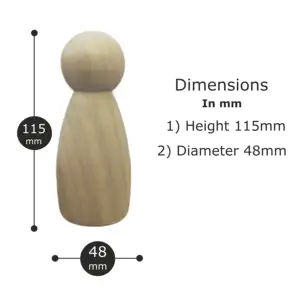 New Designed Unfinished Wooden Male Peg Dolls 115 mm with customized available in high quantity at competitive prices
