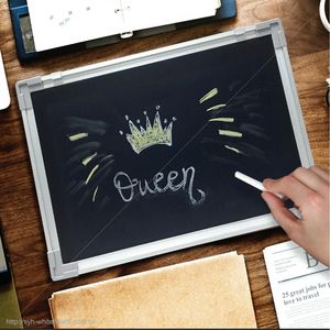 Pizarra Escolar Magnética con Marco de Aluminio y Protección de Esquinas de Plástico, Colores Blanco/Negro/Verde, Varios Tamaños - Product Image 6