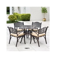 Ensemble table ronde et chaises en aluminium moulé blanc Offre Spéciale au design moderne ensemble de tables à manger décoratives pour la maison, la cuisine et le jardin
