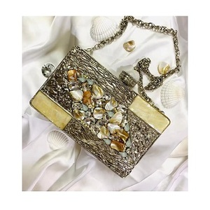 Vente chaude Résine Pochette Antique Portefeuille pour Femmes Tendance Qualité Main Pochette pour Soirée Sac De Mariage Douche Nuptiale - Product Image 3