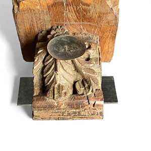 Corbeille murale en bois vintage indien, sculptée à la main, décoration architecturale, style rustique antique, intérieur de maison, assortiment, 1 conteneur - Product Image 5