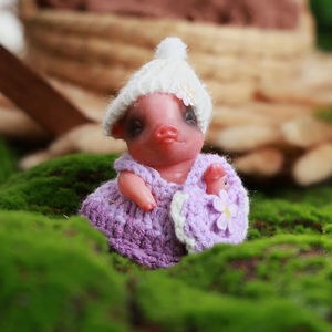 Babeside 4.5 "yumuşak tombul gerçekçi Piggy modeli oyuncak Mini 12cm sıkı gerçekçi silikon hayvanlar için yeniden doğmuş bebekler çocuklar - Product Image 6