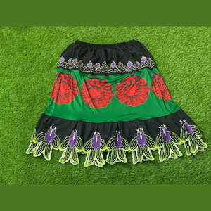 ราคาขายส่ง ชุดกระโปรงมิดิลายดอกไม้เขตร้อนสำหรับผู้หญิง งานเทศกาลหมู่เกาะแปซิฟิก ผ้าโพลีเอสเตอร์ ชุดเดรสกระโปรงผู้หญิงไมโครนีเซีย - Product Image 2