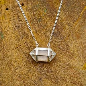 Collar con colgante de plata de ley 925 hecho a mano con cadena de cristal terminada doble, colgantes, regalo de aniversario, venta al por mayor - Product Image 1