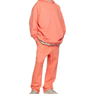 ชุดวอร์มผู้ชายคุณภาพสูง เสื้อฮู้ดแบบสวมหัว ทรงโอเวอร์ไซส์ ผ้าหนานุ่ม ทรงหลวมไหล่ตก สไตล์แบ็กกี้ ผ้าฟลีซคอตตอน 100% - Product Image 1