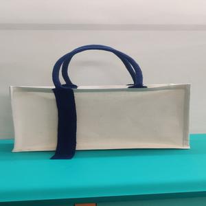 Bolsa de lona laminada personalizada con acabado repelente al agua y asas largas de alta resistencia reutilizable para uso corporativo o personal - Product Image 2