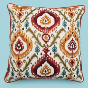 Woven Cotton Cushion Cover Design Print Natural Color Home Decorative Pillow Hotel Use Removable Washable 18x18cm Throw Ethnic - Product Image 1