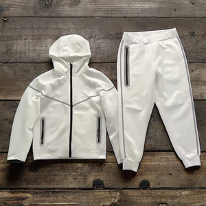 Conjunto deportivo cortavientos para hombre, chaqueta ligera y pantalones para gimnasio, correr, trotar, fitness al aire libre - Product Image 1