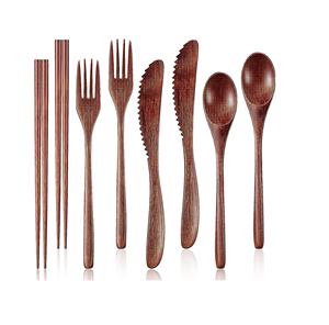 Classic <b>Wooden</b> Design Spoons Kitchen Decor Restaurant and Hotel Design Natural <b>Cutlery</b> With Painted Finishing Design - Product Image 4
